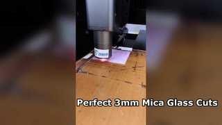 Quadrado de corte a laser de vidro de mica colorido de 3 mm