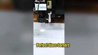 Corte a laser de vidro ultra branco de 2 mm com canto quadrado arredondado