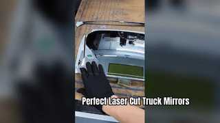 Corte a laser de vidro2mm grande caminhão espelho retrovisor corte a laser de vidro