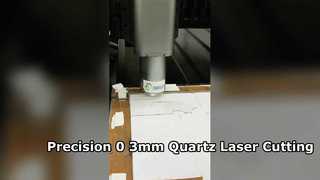 Corte a laser de vidro de quartzo fosco dupla face de 0,3 mm