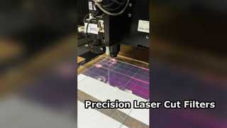 Filtro revestido dupla face circular de 1mm com corte a laser